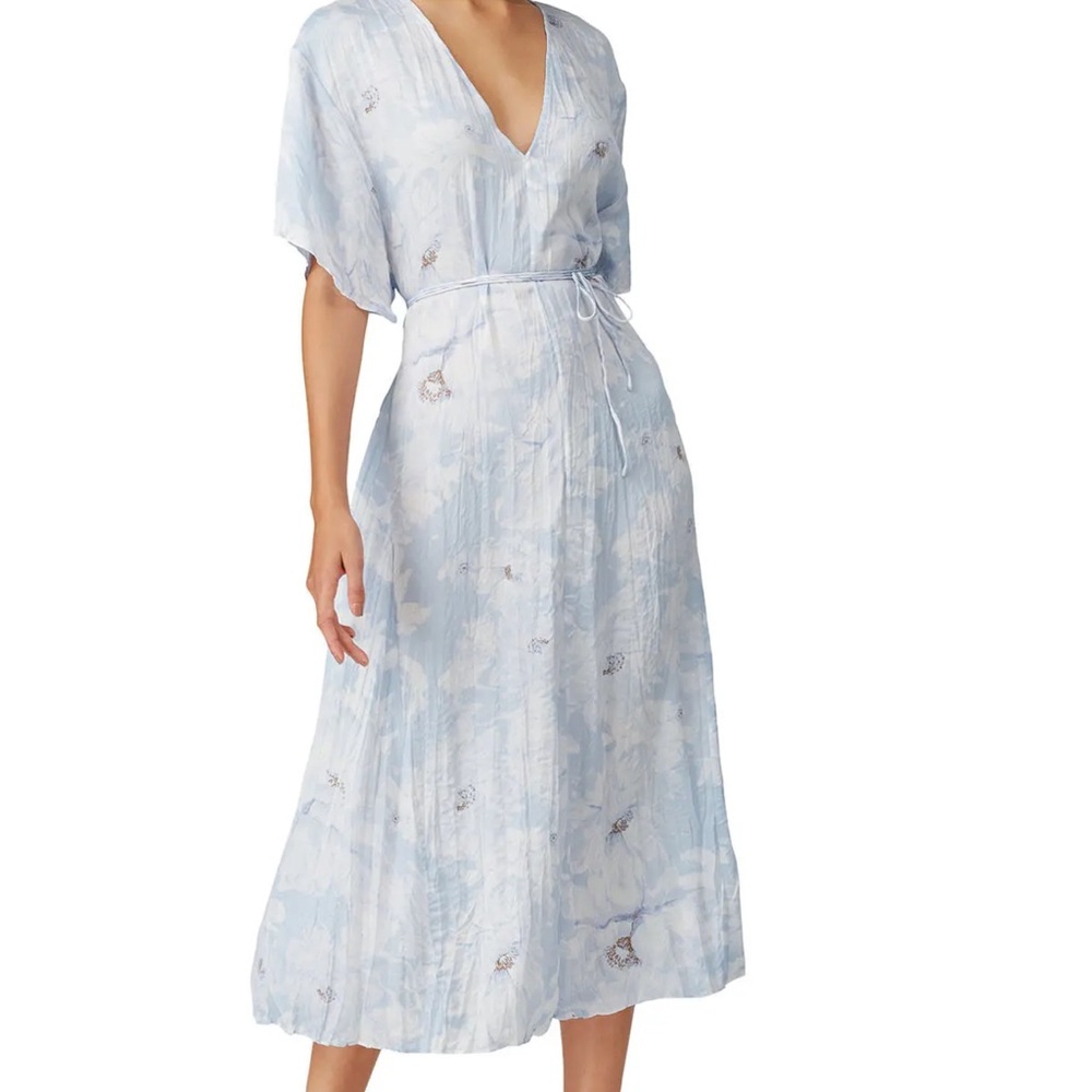 Vince Magnolia Blue Floral Dress